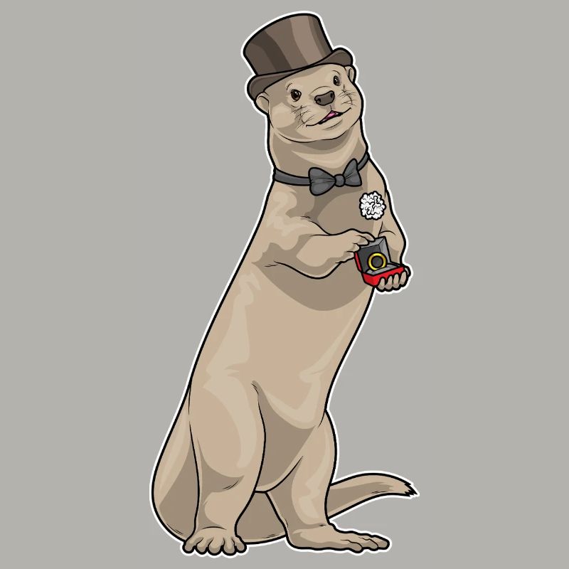 Otter Bräutigam Ehering Hochzeit