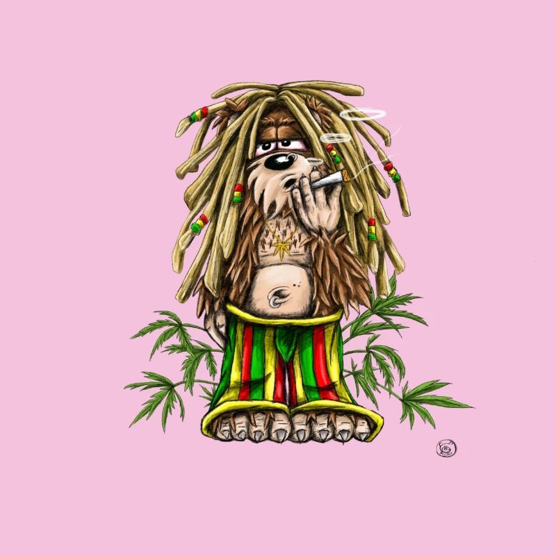 Rastafari Dread Bear Illustration