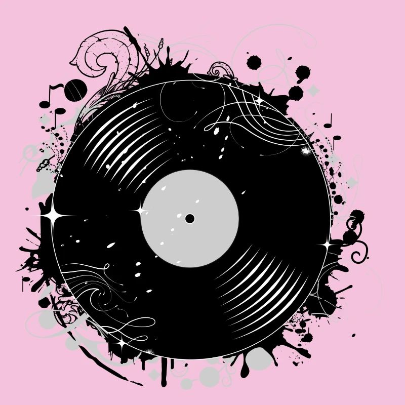 Disque vinyle en design graffiti