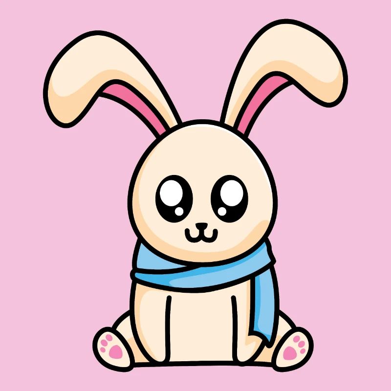 Hase mit Schal