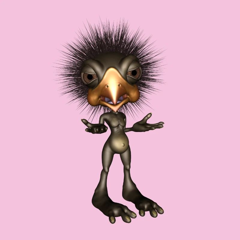 Oiseau mignon drôle