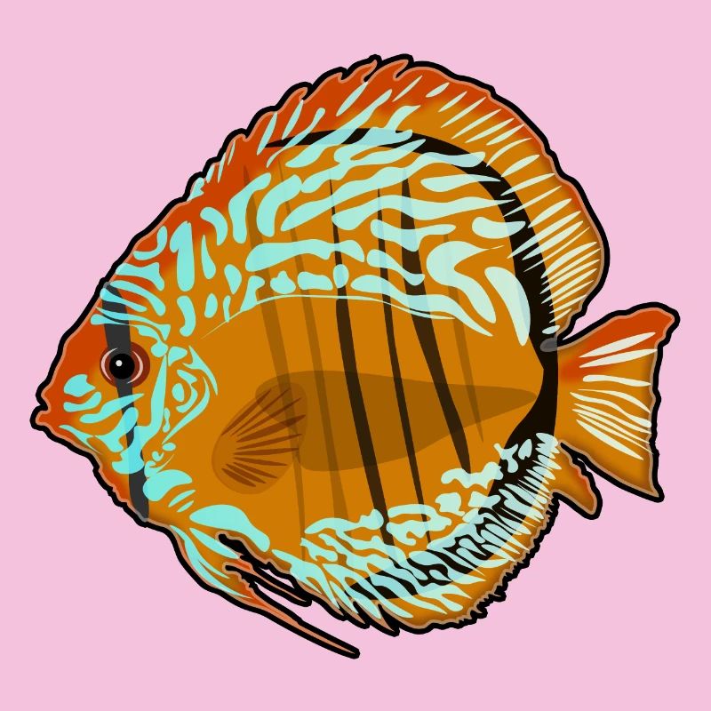 Dessin d’aquarium de discus
