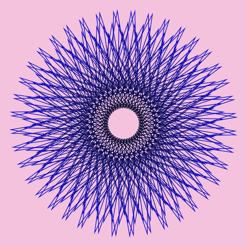 Blue radial star pattern