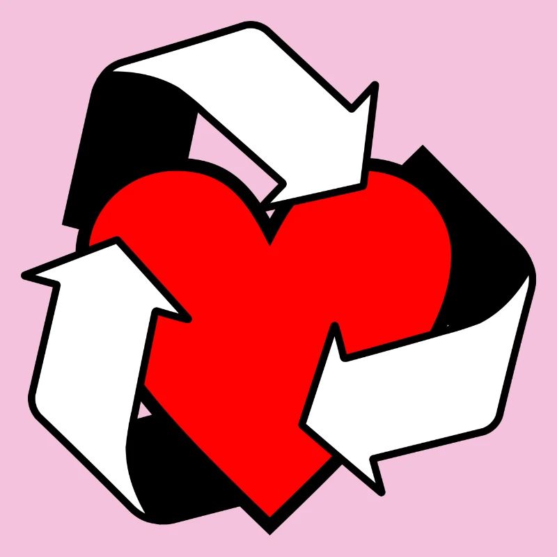 Réutiliser l’amour avec des flèches blanches de cœur