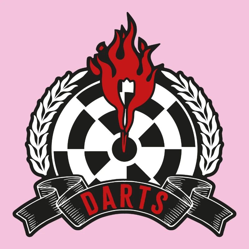 Flaming Dartboard Emblem