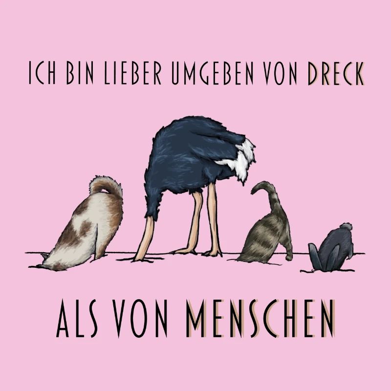 Ich hasse Menschen | Geschenkidee Tiere, Dreck DEU