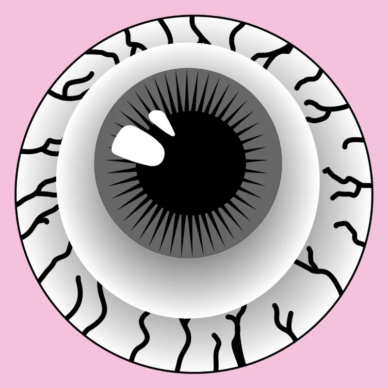 Globe oculaire gris