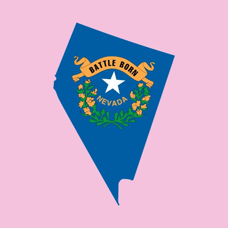 Nevada USA State Nevada Flag Map