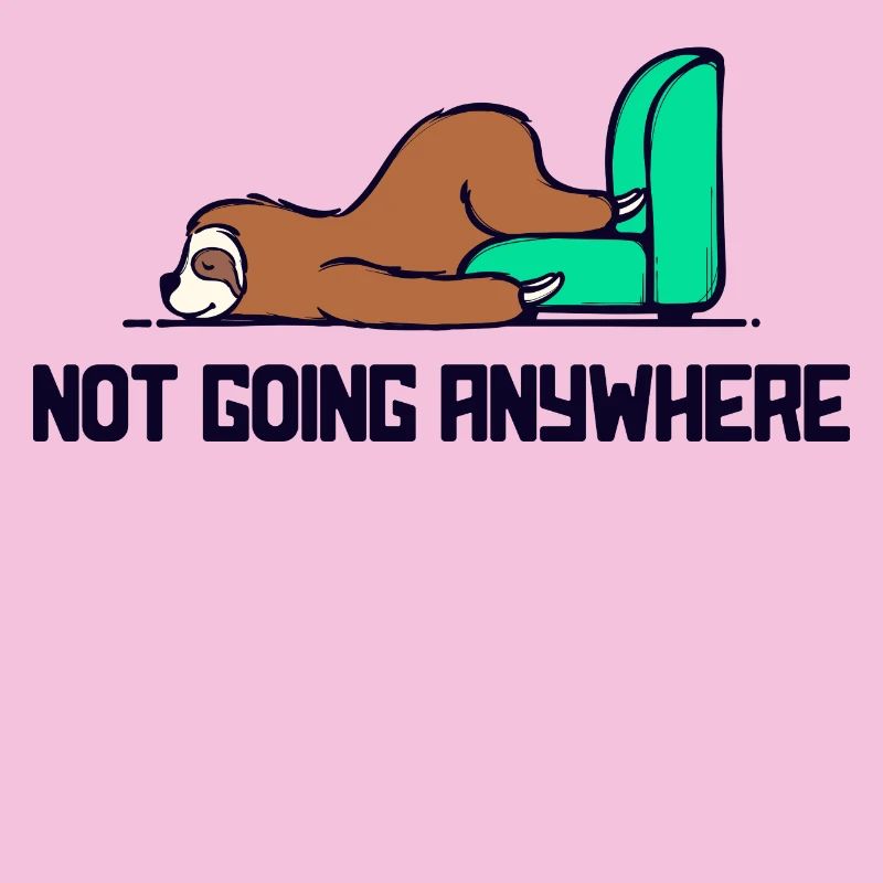 Lazy Sloth Sleep Statement Late Riser