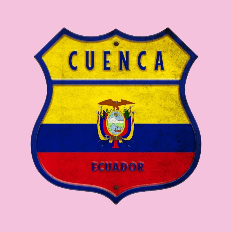Cuenca Drapeaux de l'Equateur
