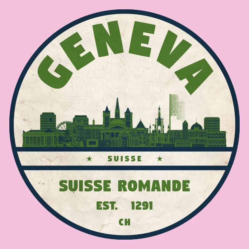 Genf Skyline Badge Romande