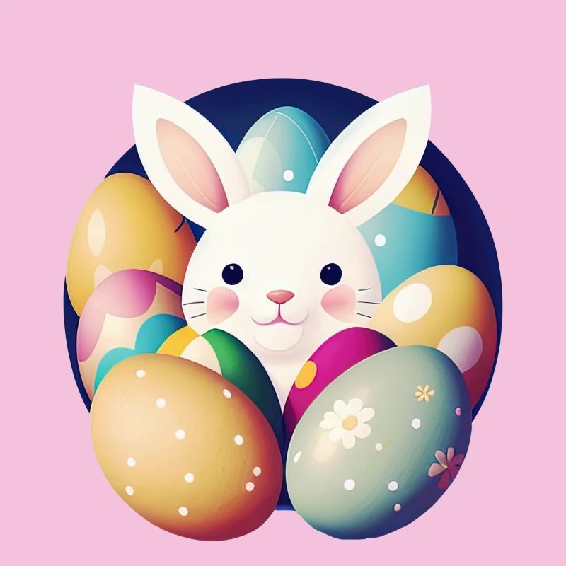 Easter bunny with Easter eggs