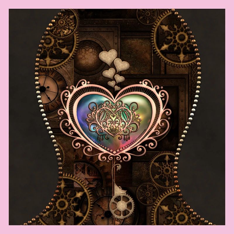 Romantisches Steampunk-Herz