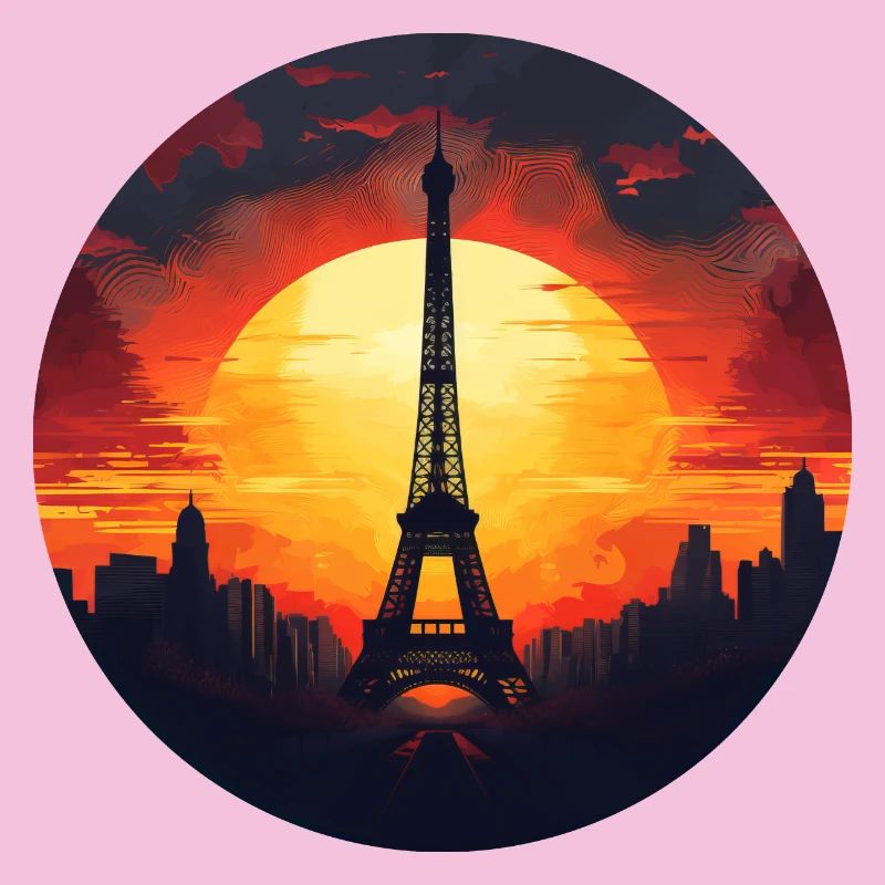 Paris Eiffelturm bei Sonnenuntergang, Romantisches