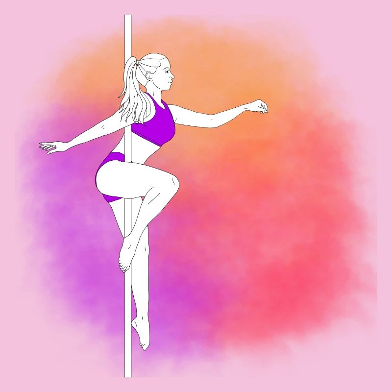 Pole Dance Neon Sunset