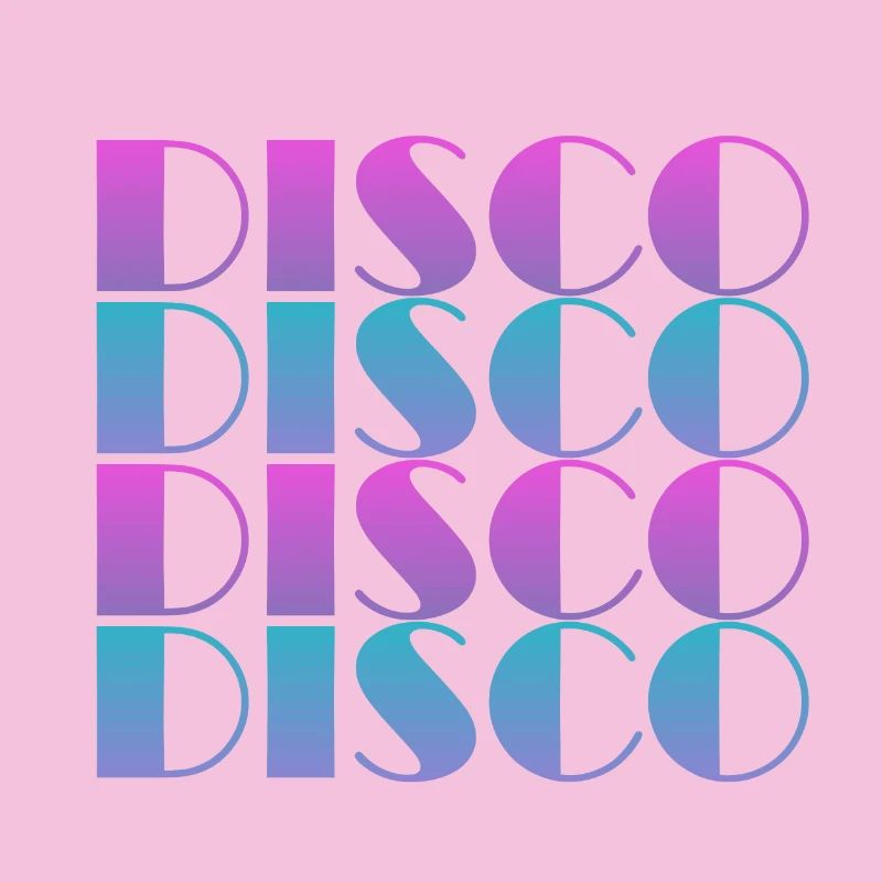 Vibrant Disco Text Pattern Design