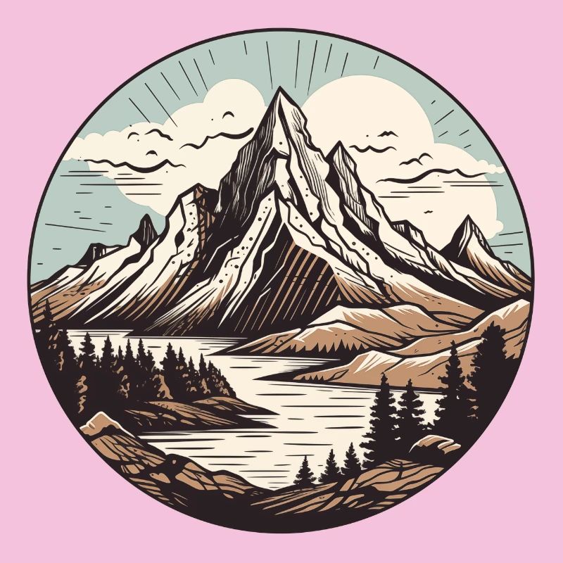 Runder Bergsee Landschaft