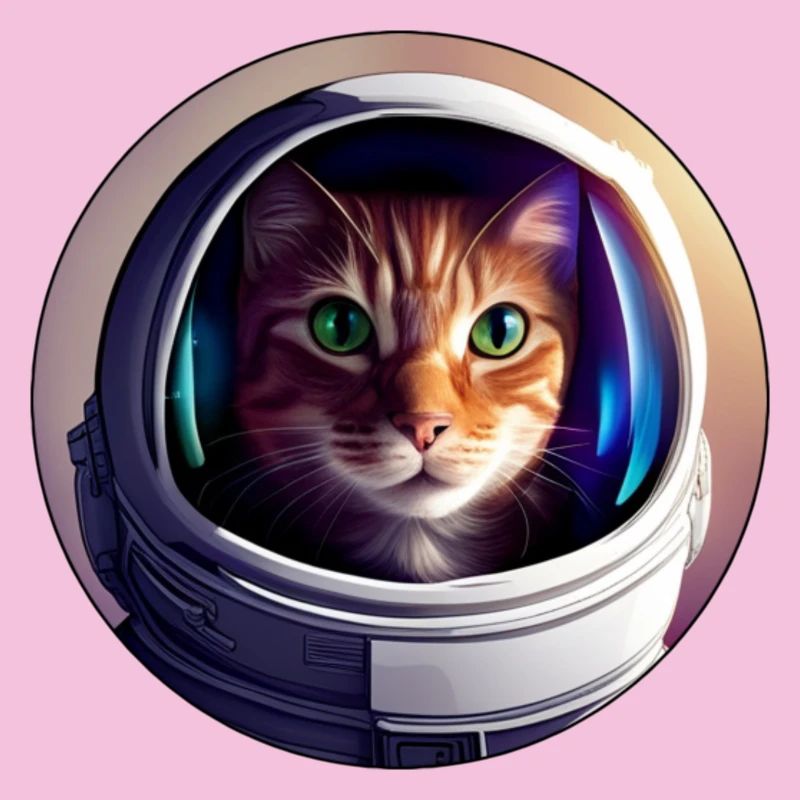 Weltraumkatze im Helm