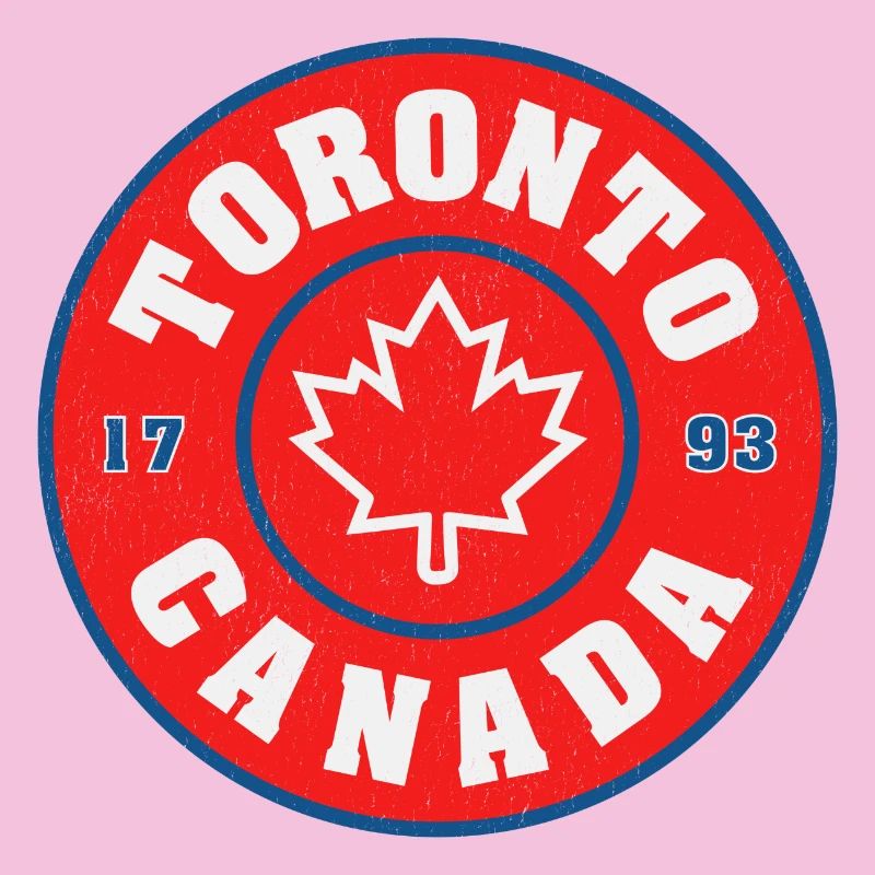 Emblème rond du Canada à Toronto : feuille d’érable