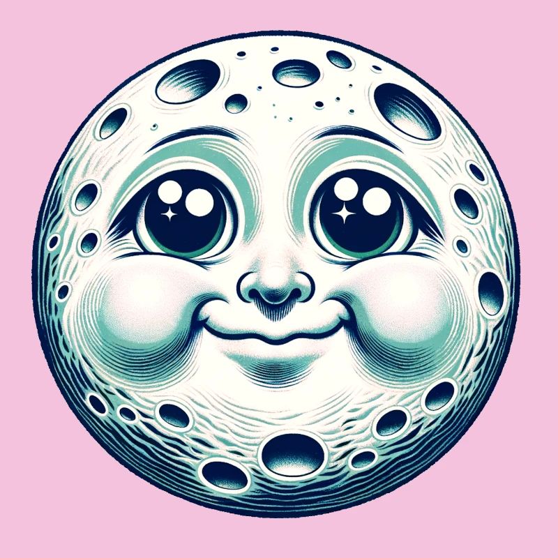 Drôle de lune avec visage