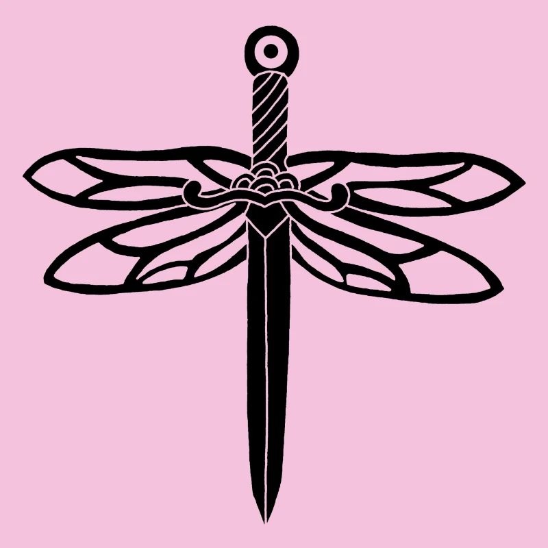 épée noire et ailes de libellule