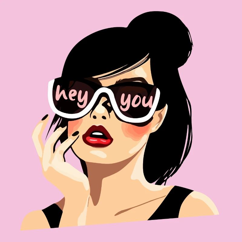 Sonnenbrille Stil"Hey Du" Illustration