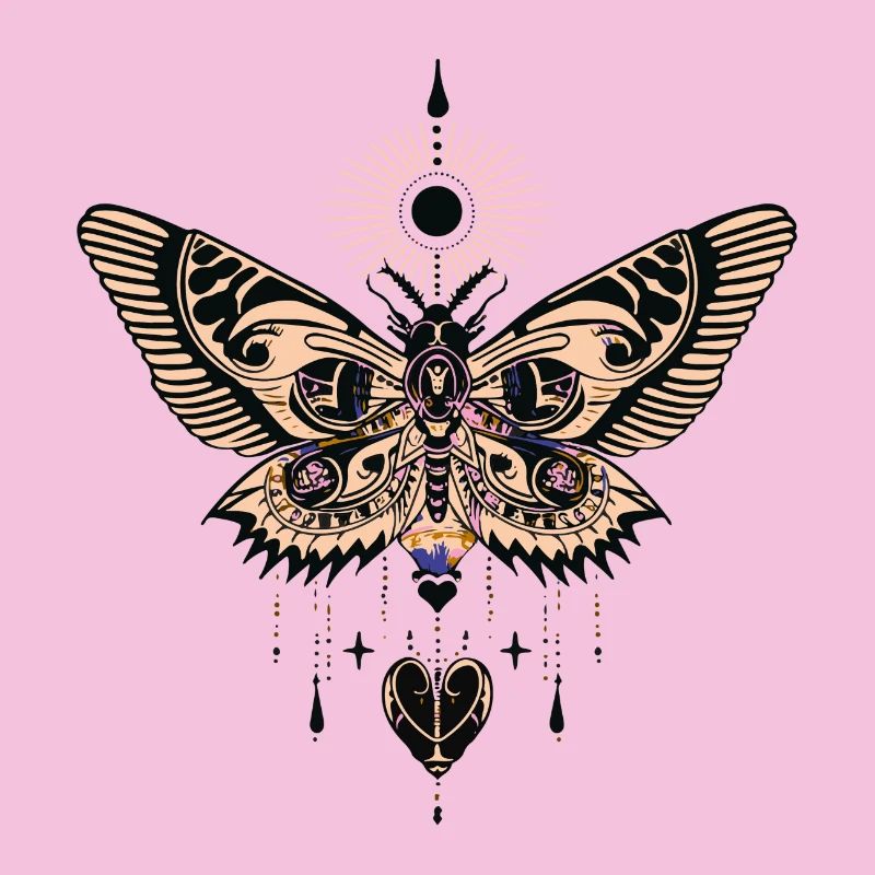 Conception de papillon mystique et d’aura céleste