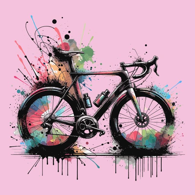 Fahrrad Sprayfarben Splash
