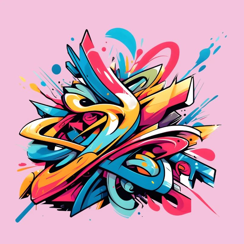 Coole bunte dynamische Graffiti-Illustration