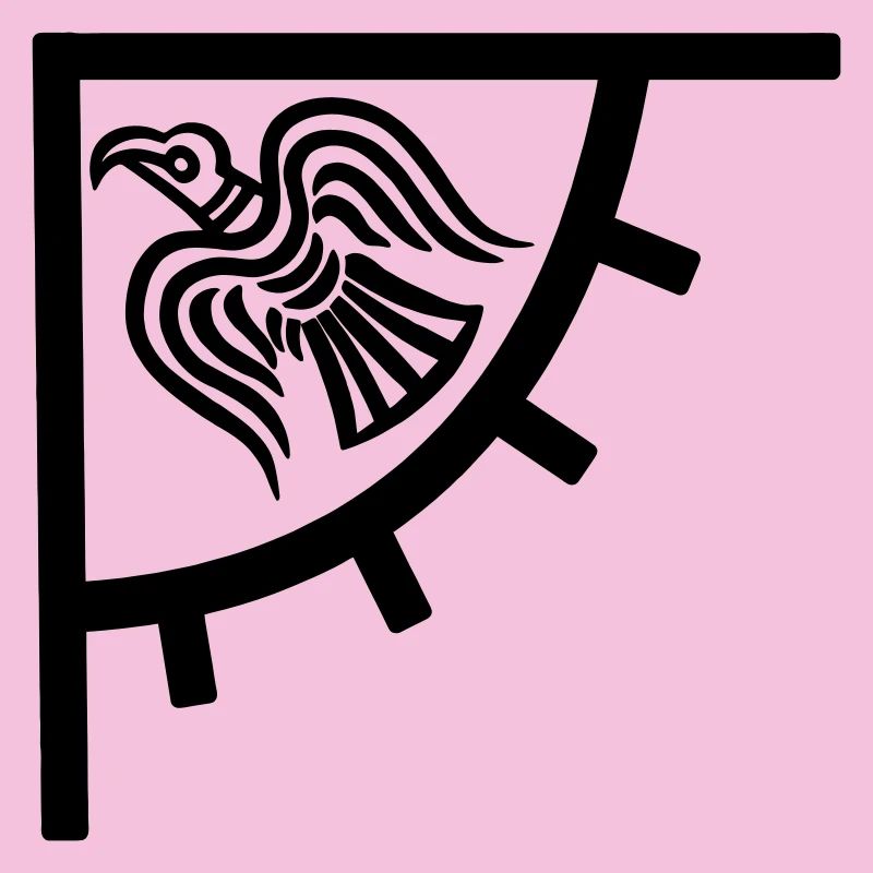 Wikingerflagge Ecke Rabe