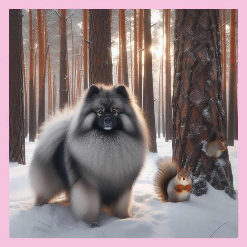 Wolfspitz im Schnee