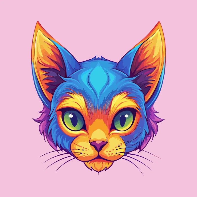 Chat Pixie Bob Race de chat Dessin animé Kawaii Animal de compagnie