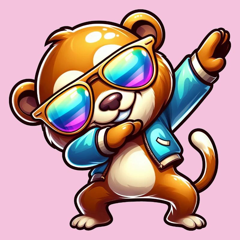 Cooler Bär Dabbing Sonnenbrille Regenbogen
