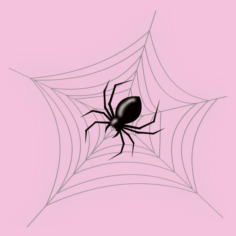 Scary Halloween Spider in its Web