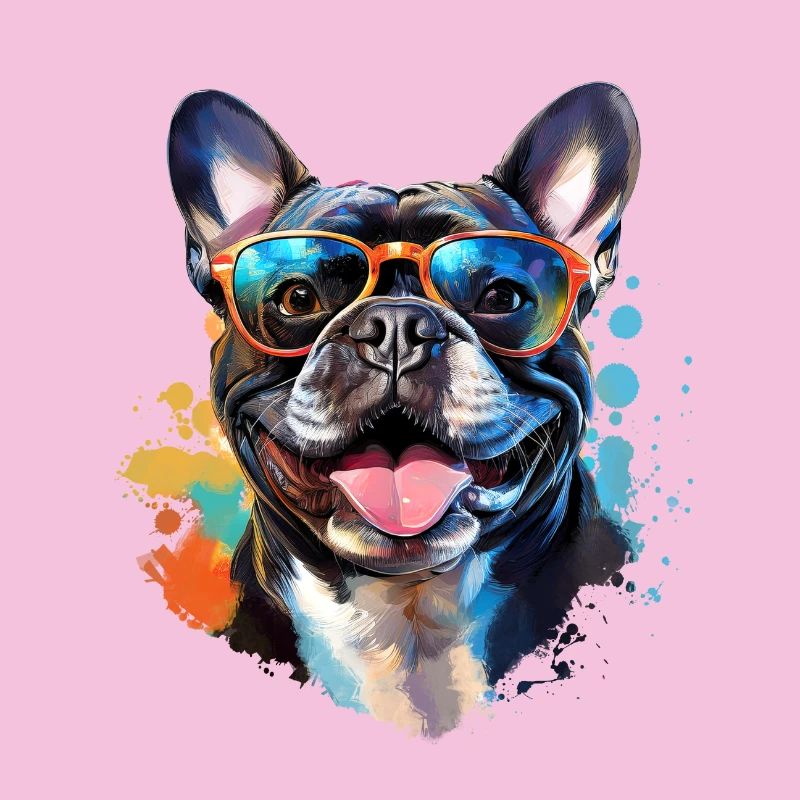 Frenchie mit Sonnenbrille