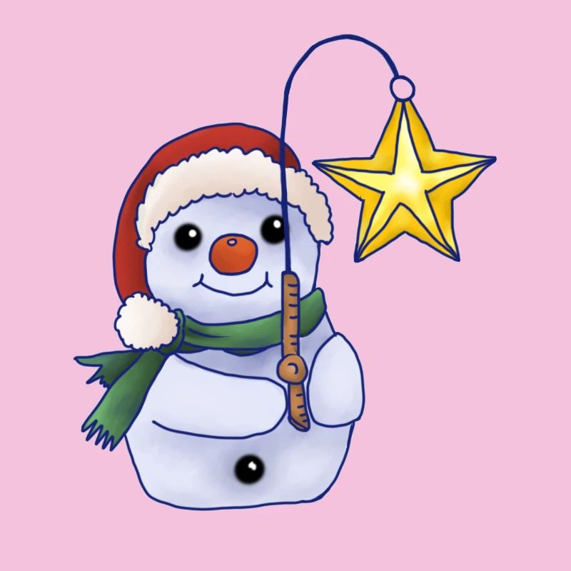 Schneemann mit Stern