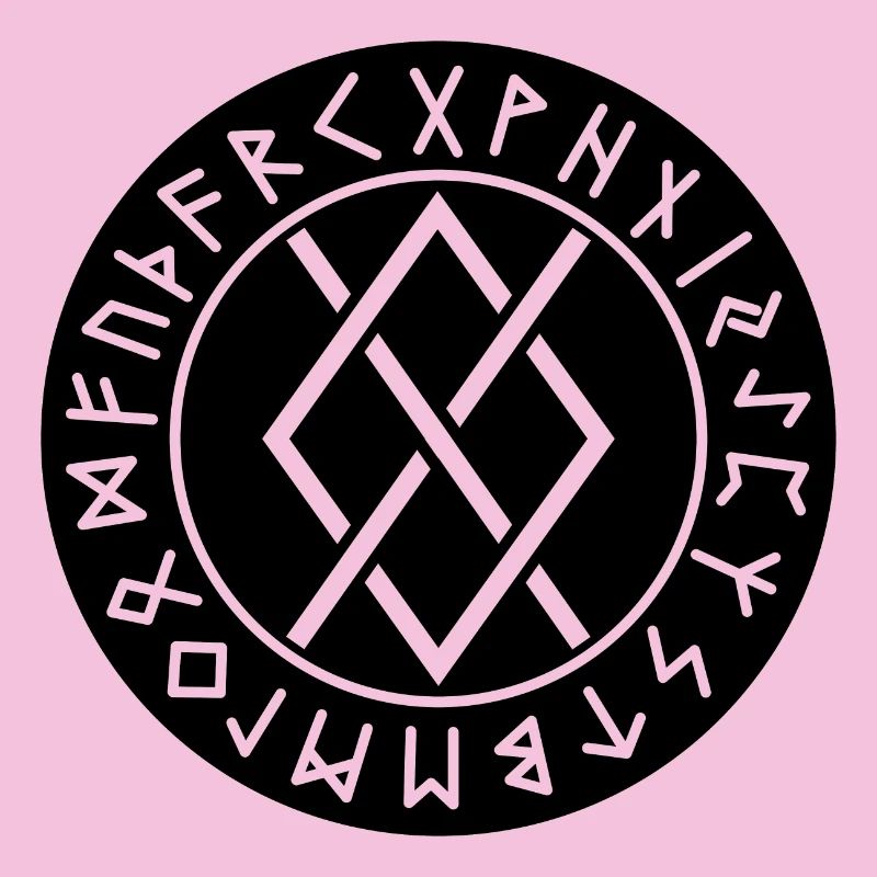 Gungnir-Runen mit schwarzem Kreis