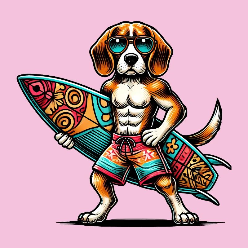 Beagle Surfer