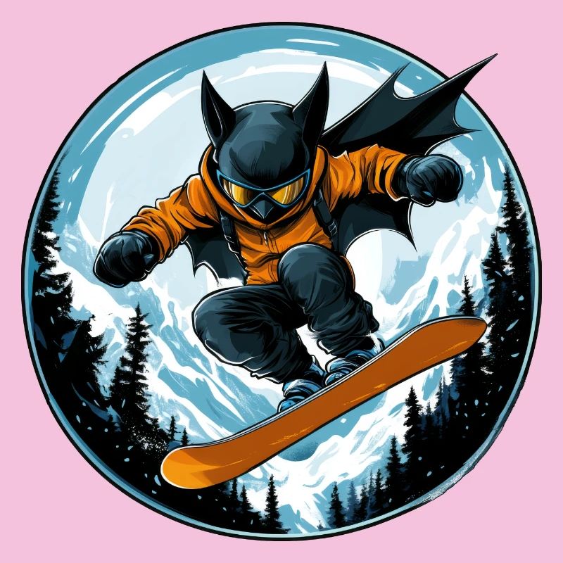 Chauve-souris Snowboarder