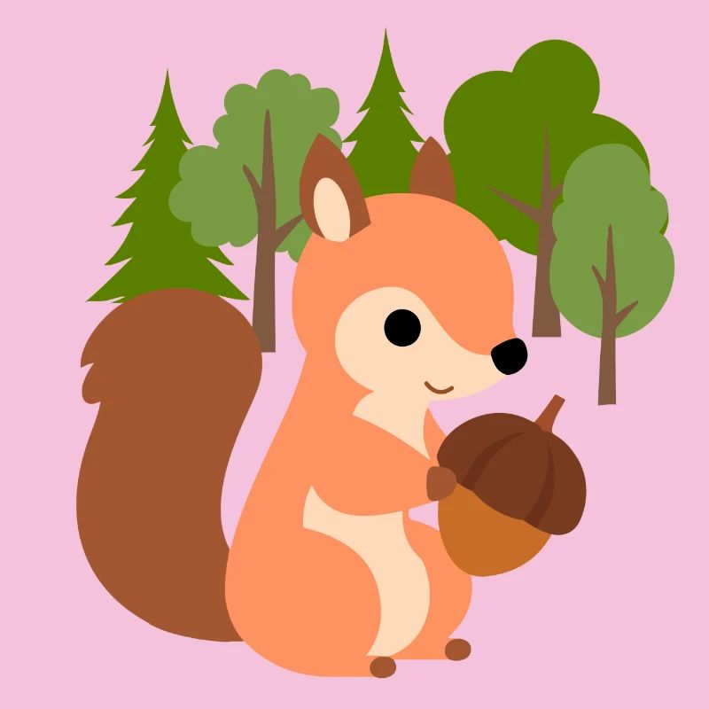 Eichhörnchen mit Nuss