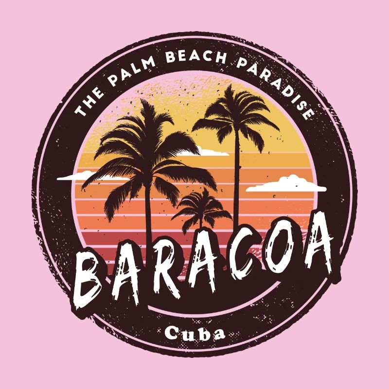 Palmiers de Baracoa et conception de plage