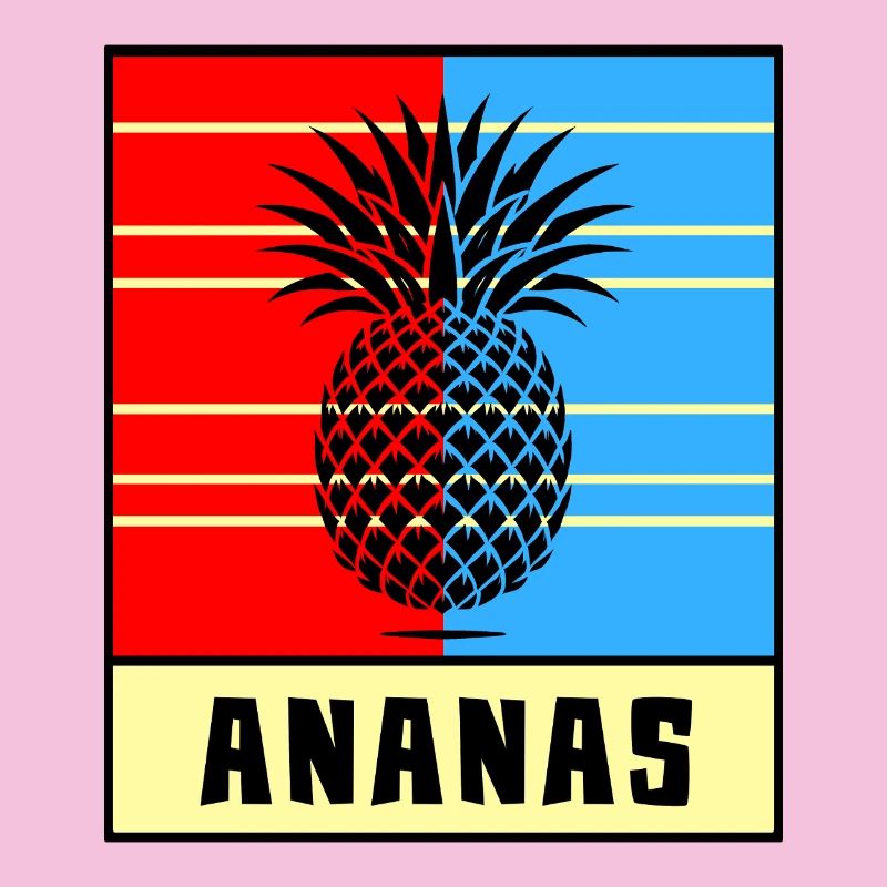 Pineapple Pop Style – Red & Blue