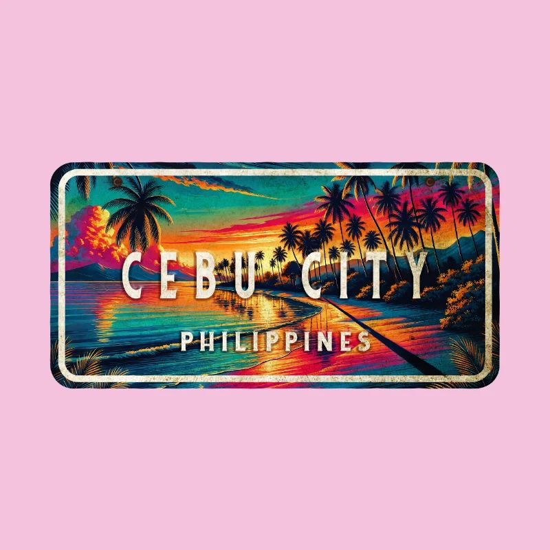 Cebu City – Panneau rétro tropical