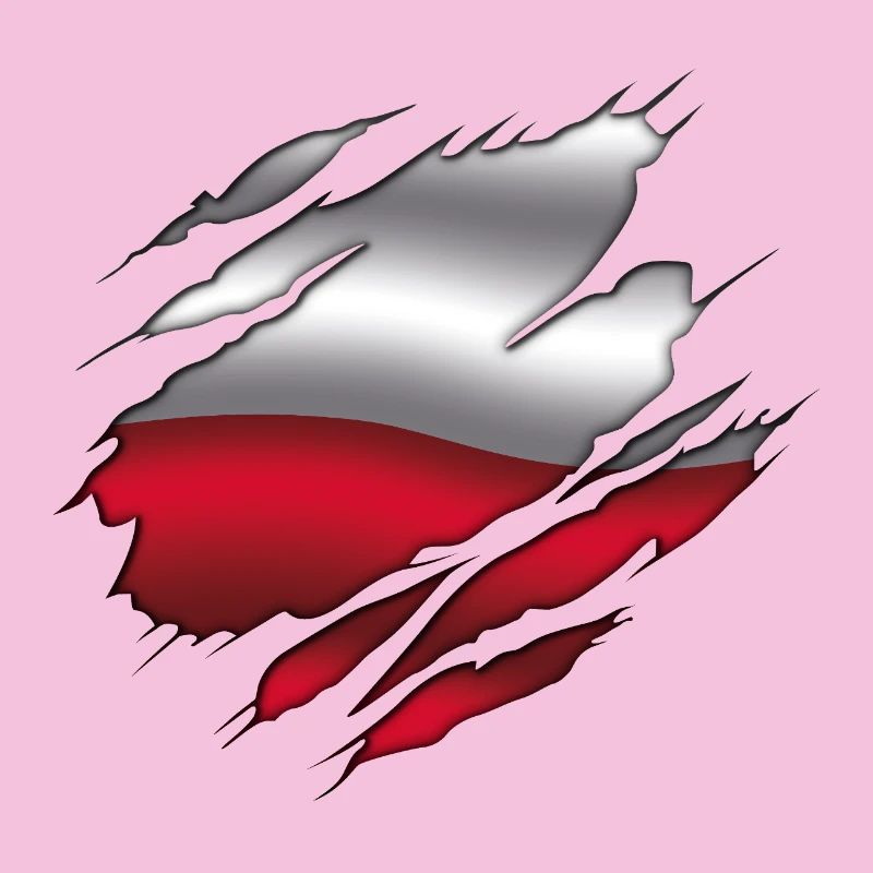 Drapeau de la Pologne - Pologne - Drapeau déchiré