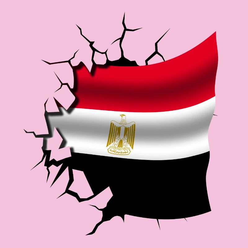 Drapeau de l’Égypte - Égypte - Drapeau Broken Design
