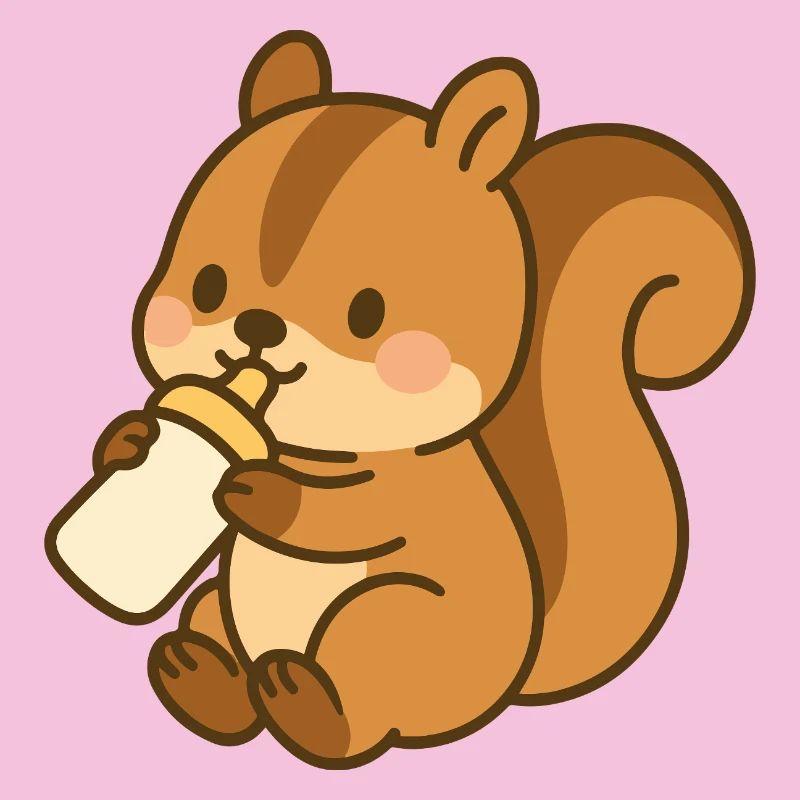 Flask Fluffy Squirrel