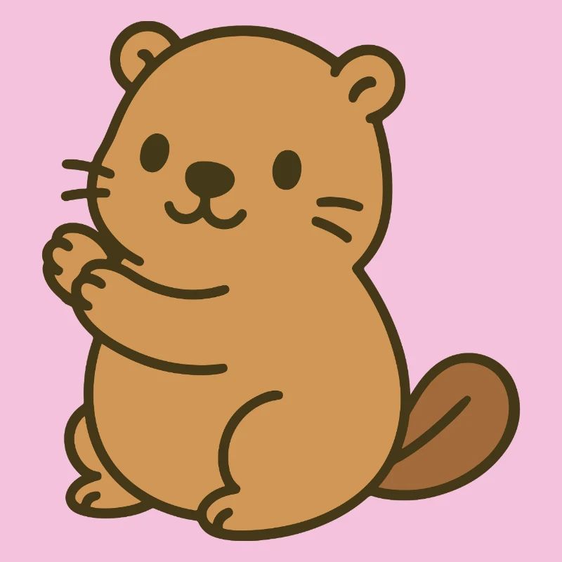 Mignon bébé castor