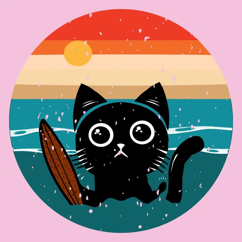 Surfende Katze