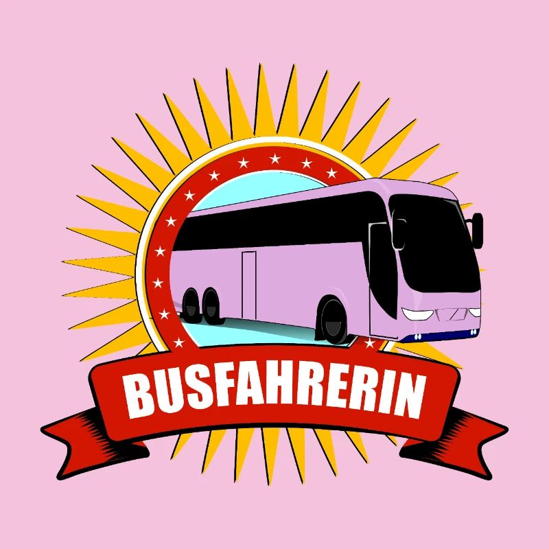 Busfahrerin Silhouette Muster