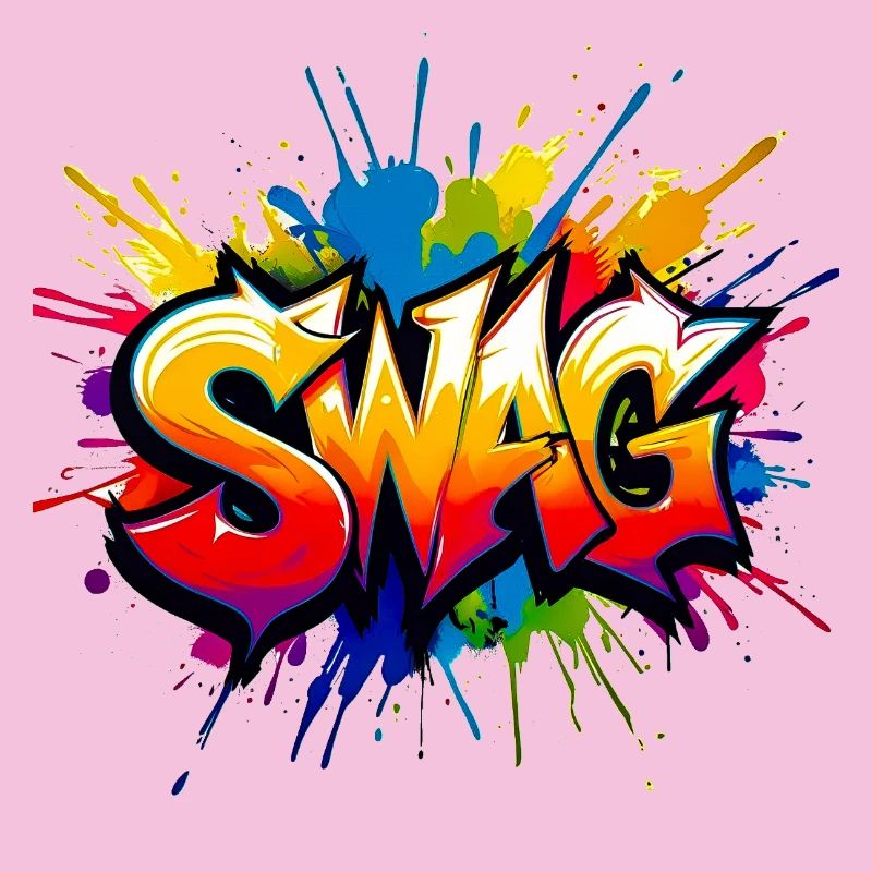 Expressive graffiti style with vibrant colors